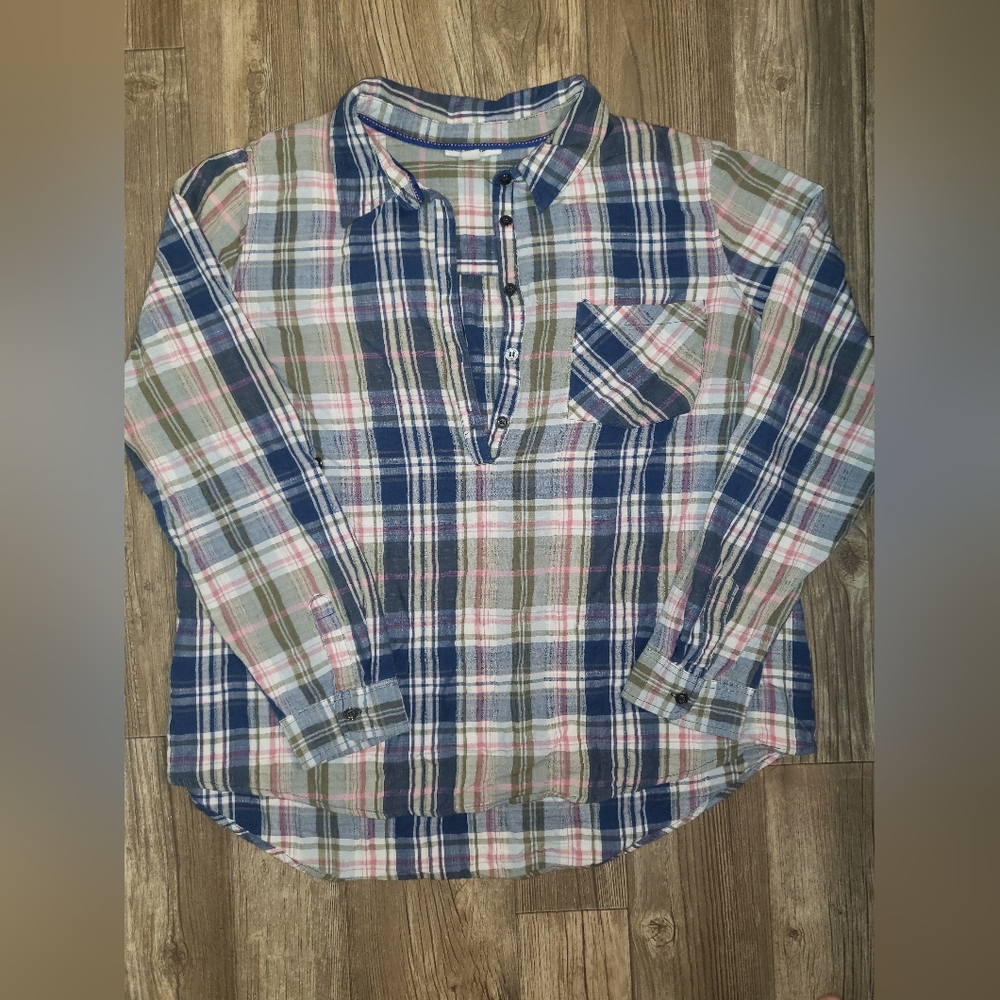 Westport XL Plaid Button-Up Women's Top